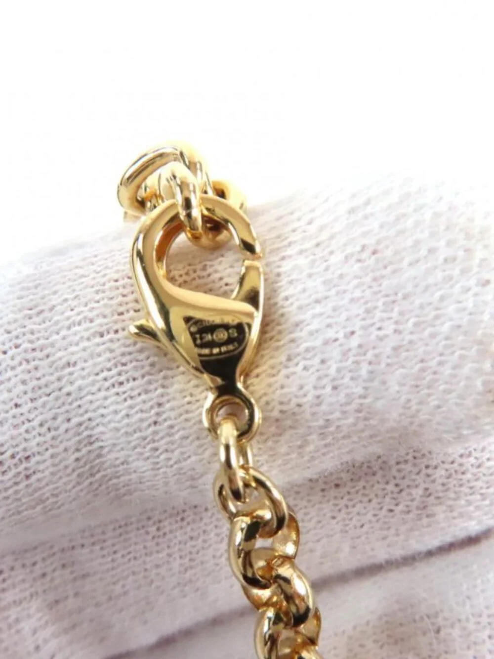 Chanel CC Logo Faux Pearl Chain Belt White Gold - Picture 9 of 9